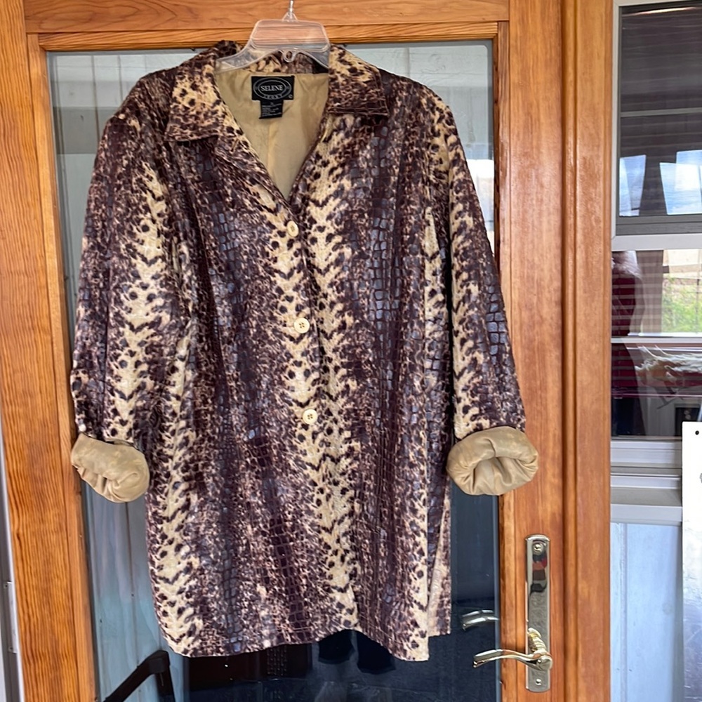 Selene lightweight faux snake jacket!